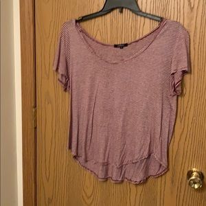 Red and white stripped flowy shirt